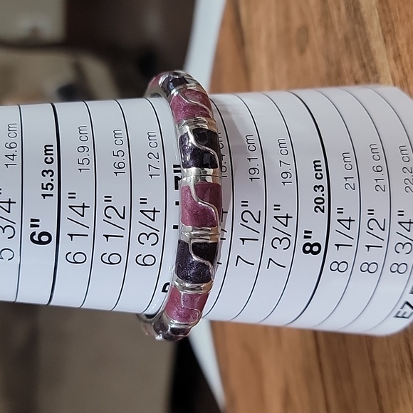 Apt.9 Purple Mauve Enamel Clamper Bracelet - Picture 5 of 7